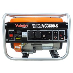 Gerador de Energia à Gasolina 4T Partida Manual 208CC Monofásico Bivolt VG3600S VULCAN-81026