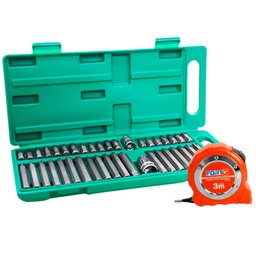 Combo Jogo de Chaves-FG8460 40 Peças + Trena Profissional 3m x 16mm FORTGPRO-K1806