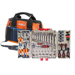 Combo Jogo de Ferramentas FG8911 110 Peças e Maleta + Bolsa para Ferramentas Forro Duplo FORTGPRO-K1841