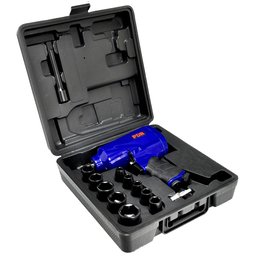 Kit Chave de Impacto Pneumática 1/2 Pol. 7000RPM com Maleta e 14 Acessórios PDR-PRO-134K
