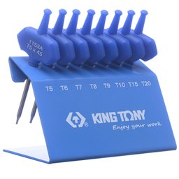 Jogo de Mini Chaves Tork Cabo T T5 a T20 com 8 Peças KINGTONY-23308PR