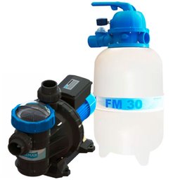 Combo Bomba para Piscinas BMC-25 1/4CV até 28M/L Bivolt -11128 + Filtro para Piscina FM-30 3,5m3/h até 28M/L -000807 SODRAMAR-K2762