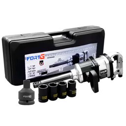 Combo Chave Parafusadeira de Impacto Pneumática 1Pol. Eixo Estendido 2.400N.m com Gatilho Interno + Adaptador 1 x 3/4 Pol. FORTGPRO-K3271