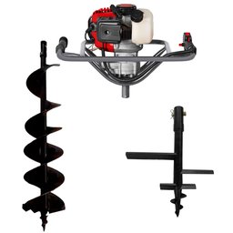 Combo Perfurador de Solo à Gasolina 52CC BPS 52 com Broca de 30cm + Broca Plantio 30 x 30cm BRANCO-K3296