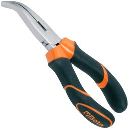Alicate de Pontas Curvas Chatas 1164BM Extra Longas e Punhos de Dupla Camada em PVC 160mm BETA-011640036