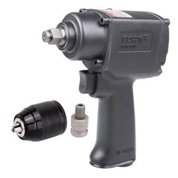 Combo Chave Parafusadeira de Impacto Pneumática 1/2 Pol.+ Adaptador Mandril FORTGPRO-K4833