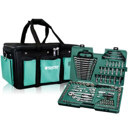 Combo Bolsa de Ferramentas tipo Baú em Nylon 16 Pol + Jogo de Ferramentas com 150 Peças SATA-K5763
