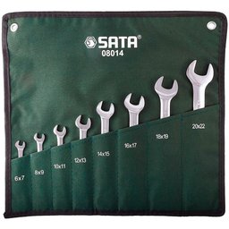 Jogo de Chaves Fixas 6x7 - 20x22mm com 8 Peças SATA-ST08014SJ