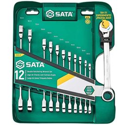 Jogo de Chaves Combinada Speedy com Catraca 12 Peças SATA-ST09066-02