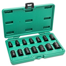 Jogo de Soquete de Impacto Parede Fina Thinwall de 10-24mm com 14 Peças SATA-ST34397T