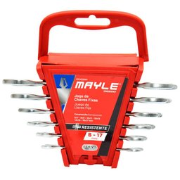 Jogo de Chaves Fixas de 6 a 17 mm com 06 Peças MAYLE CRESCENT-100408MY