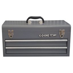 Baú Metálico com 2 Gavetas e Tampa Superior Cinza KINGTONY-87A07-2A-G