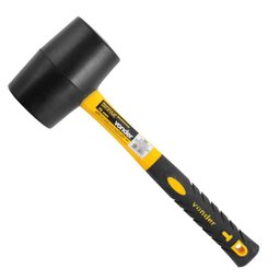 Martelo de Borracha 70mm Preto com Cabo de Fibra VONDER-3589000900