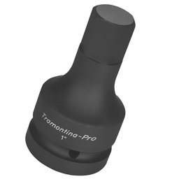Soquete de impacto ponta hexagonal em aço cromo molibdênio 21 mm - Encaixe 1 Tramontina-44906121