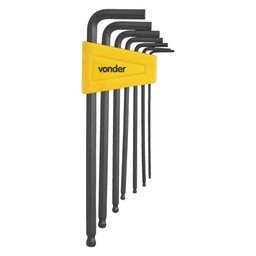 Chave Allen do 1,5 ao 6 mm Abaulada com 7 peças VONDER-3573015060