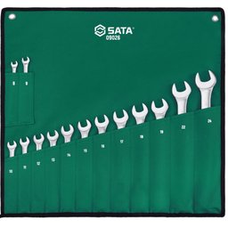 Jogo de Chaves Combinadas de 8 a 24mm com 14 Peças SATA-ST09026G