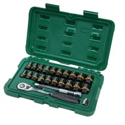 Jogo Soquete de Extração Bolt Biter 23 Peças 3/8 a 1/4 Pol. SATA-ST09138