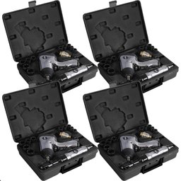 Kit 4 Chaves de Impacto Pneumática 1/2 Pol. e Chave de Catraca Reversível Pneumática de 1/2 Pol. com Maleta e Acessórios 17 Peças LITH-K8575