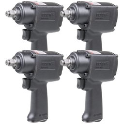 Kit com 4 Mini Chave Parafusadeira de Impacto Pneumática 1/2 Pol 58,4 Kgfm FG3100 FORTGPRO-K8580
