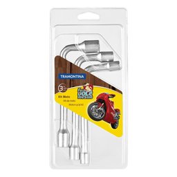 Jogo de Chaves Biela para Moto com 3 Peças TRAMONTINA-42808103