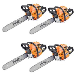 Kit com 4 Motosserras a Gasolina 2T 58CC 3.3HP com Sabre 20 Pol. FORTGPRO-K8889