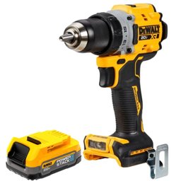 Combo Parafusadeira/Furadeira 1/2 Pol. Compacta 20V Brushless sem Carregador DCD800B-B3 + Bateria 20V Max PowerStack LI-Ion 1.7Ah Indicador de Carga DCBP034-B3 DEWALT-K9069