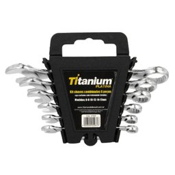 Jogo de Chave Combinada 6 a 17mm com 6 Peças TITANIUM-7939