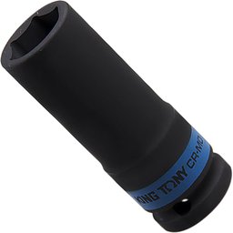 Soquete de Impacto Sextavado Extra Longo 19mm com Encaixe 1/2Pol. KINGTONY-443519M