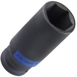 Soquete de Impacto Sextavado Extra Longo 24mm com Encaixe 1/2Pol. KINGTONY-443524M