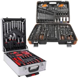 Combo Kit Ferramentas Manuais com Maleta de Alumínio 186 Peças + Jogo de Ferramentas Completo 178 Peças e Maleta Master LITH-K9627