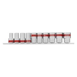 Jogo de Soquetes Sextavado 10 a 22 mm de 1/2 Pol. com 10 Peças MTX-135579