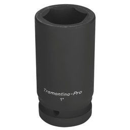 Soquete de Impacto Sextavado Longo Cr-Mo 36mm Encaixe 1 Pol. TRAMONTINA PRO-44932036
