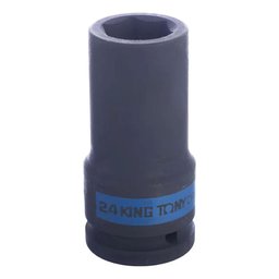 Soquete de Impacto Sextavado Longo de 24mm com Encaixe de 3/4 Pol. KINGTONY-643524M