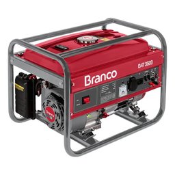 Gerador de Energia à Gasolina 7,0CV 3,5KW Monofásico 110/220V com AVR e Partida Manual BRANCO-90315540
