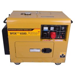 Motogerador BFDE 6500 Silencioso a Diesel Trifásico 10CV 3800V com Partida Elétrica BUFFALO-71030