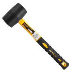 Martelo de Borracha 50mm Preto com Cabo de Fibra VONDER-3589000340