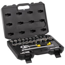 Jogo de Soquetes 1/2 Polegadas e Chave Catraca 72 Dentes com 24 Peças STANLEY-STMT82830-LA