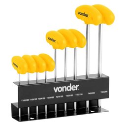 Jogo de Chave Torx Com 9 Peças T10 a T50 Com Cabo VONDER- 3573100500