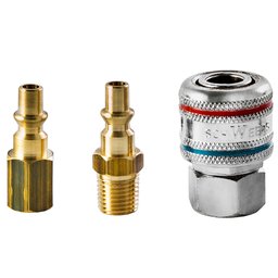 Engate Rápido com Rosca Fêmea de 1/4 Pol. BSP com 02 Adaptadores ARCOM ARCDAL-K-022-F14