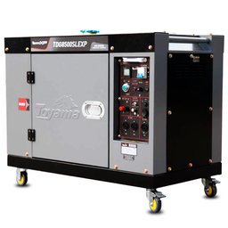 Gerador de Energia Cabinado a Diesel TDG8500SLEXP 4T 498cc 7KW Mono Bivolt com AVR e Partida Elétrica TOYAMA-251-074