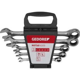 Jogo de Chave Combinada com Catraca 8 - 19 mm com 5 Peças GEDORE RED-R07105005
