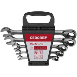 Jogo de Chave Combinada com Catraca Reversível 8 - 19 mm com 5 Peças GEDORE RED-R07205005
