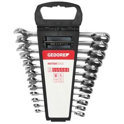 Jogo de Chave Combinada com Catraca Reversível 8 - 19 mm com 12 Peças GEDORE RED-R07205012