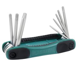 Jogo de Chave Torx com Furo Guia tipo Canivete 8 Peças SATA-ST09123SJ