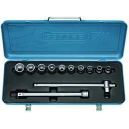 Jogo de Soquetes Estriado e Acessórios com 12 Peças 10 ao 22 mm de 1/2 Pol. D19NM GEDORE-15551