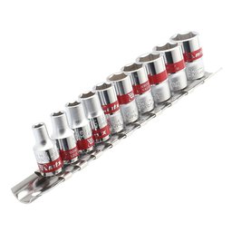 Jogo de Soquetes Sextavado 4 - 13 mm com Encaixe 1/4 Pol. 10 Peças MTX-135599