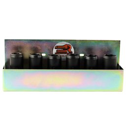 Jogo de Soquetes Sextavados Longo 3/4 Pol. de 17 a 24 mm 6 Peças CRFERRAMENTAS-G-100-6PCS