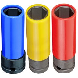 Jogo de Soquetes de Impacto 1/2 Pol. 17, 19 e 21 mm para Roda de Liga Leve GEDORE RED-R63043003