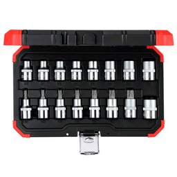 Jogo de Soquetes e Chaves Soquete tipo Tork com Encaixe de 1/2 Pol. 16 Peças GEDORE RED-R68003016