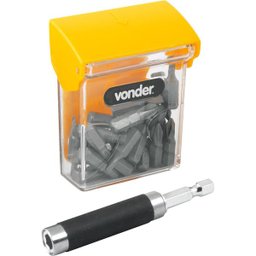 Jogo de bits/ponteiras com 21 peças, encaixe sextavado de 1/4 VONDER-3538021000